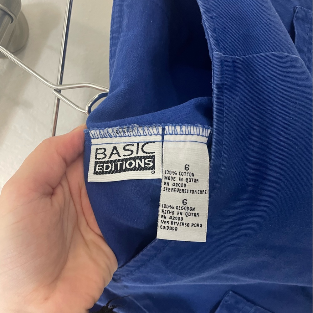 100% Cotton Basic Editions Blue Skort - image 3